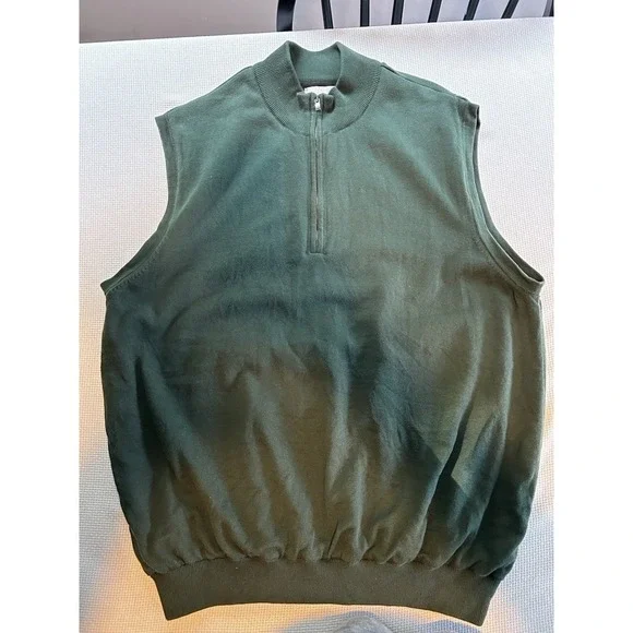 Cutter‎ And Buck Men's Size XL Quarter Zip Pullover HunterGreen Vest CB WindTec - Picture 4 of 4